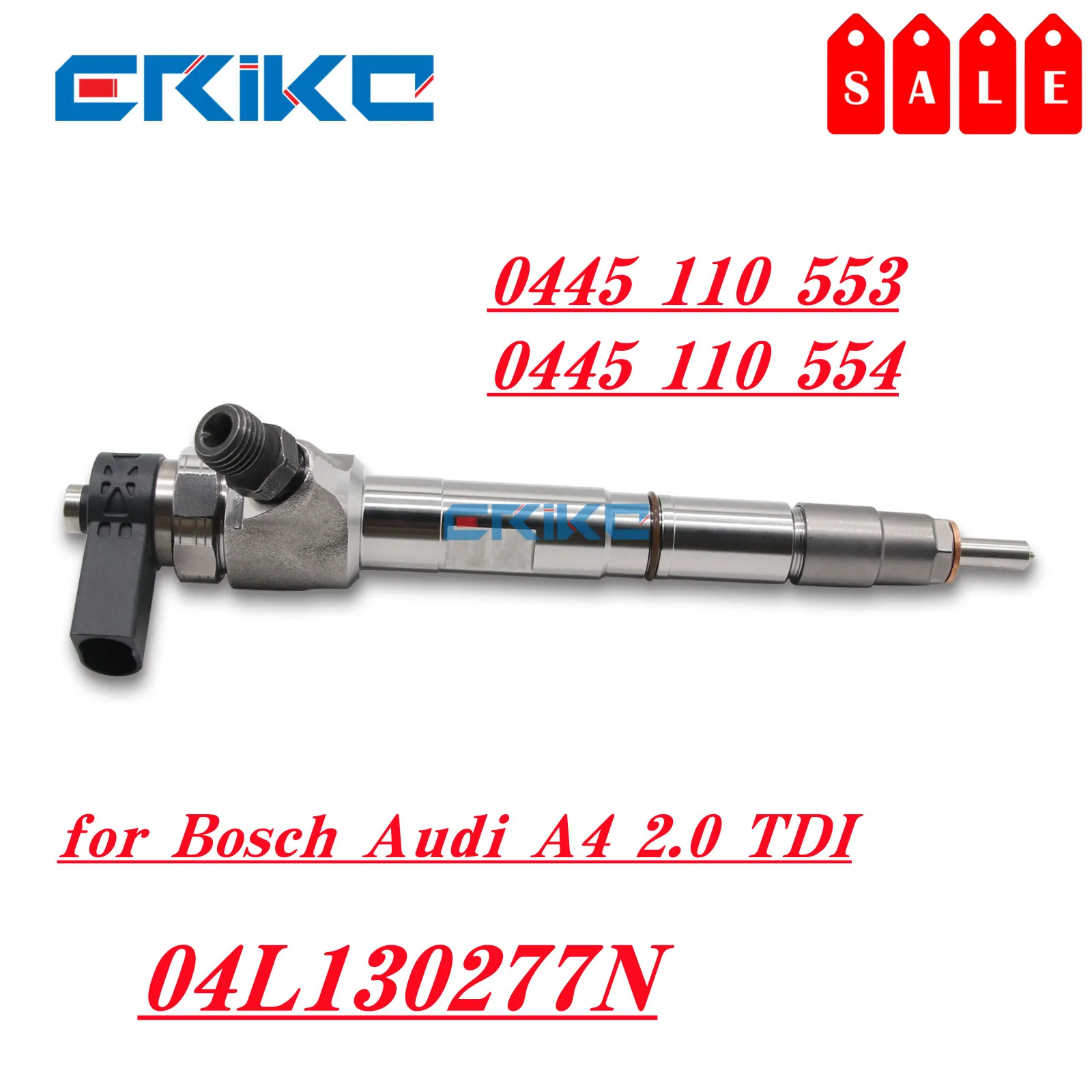 0445110553 0445110554 04L130277N Diesel Inyector 0 445 110 553 Fuel Auto Engine Injector for Bosch Audi A4 2.0 TDI 0 445 110 554