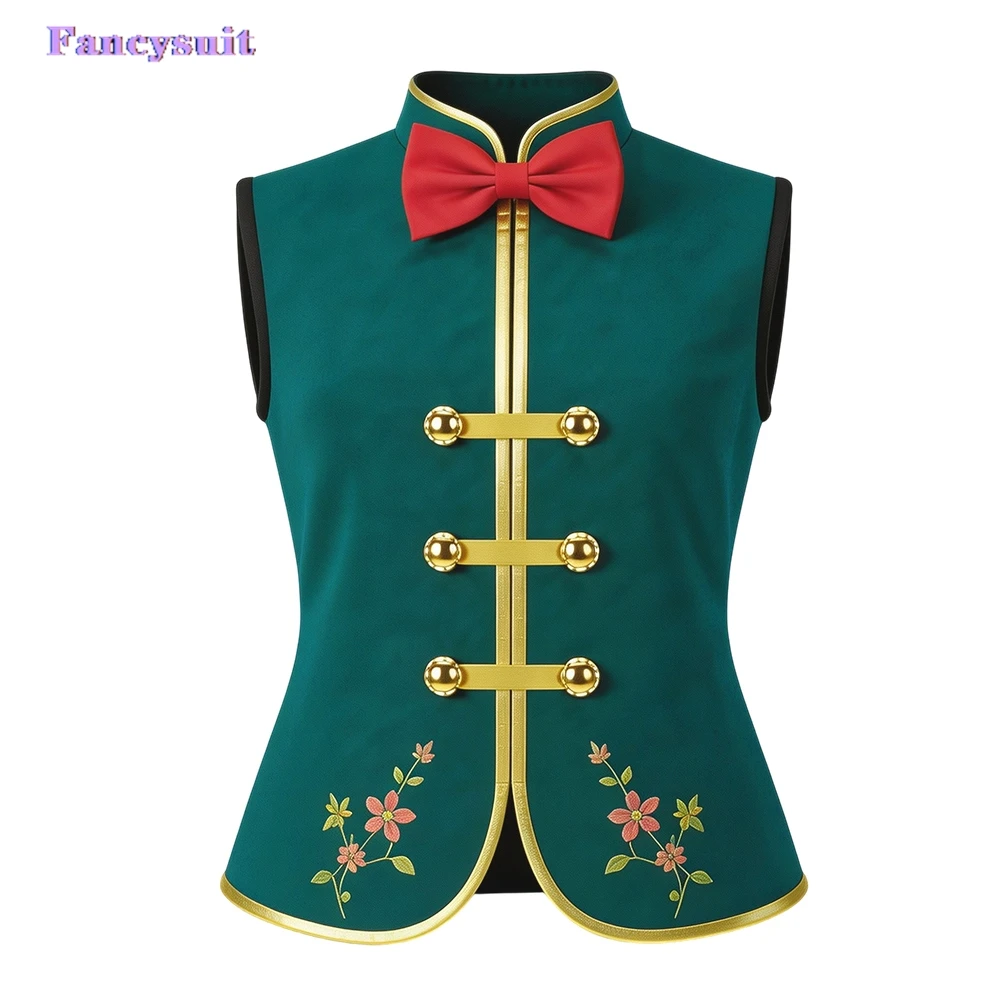 Cartoon Snowman Cosplay Olaf Vest Green Clothing Men Adult Party Disguise Roleplay Male Outfits Suit Halloween Costume Carnival