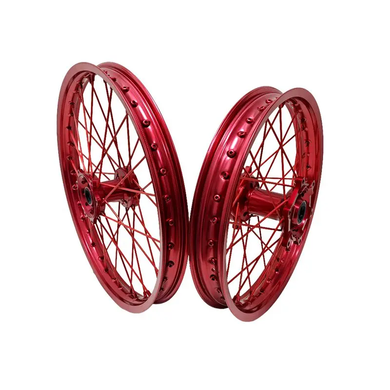 Painted Spokes Fit CR CRF CRFX 21/19 Wheel Set 7050-T6 Aluminum Alloy Off-Road Motorcycle Supermotard Wheels