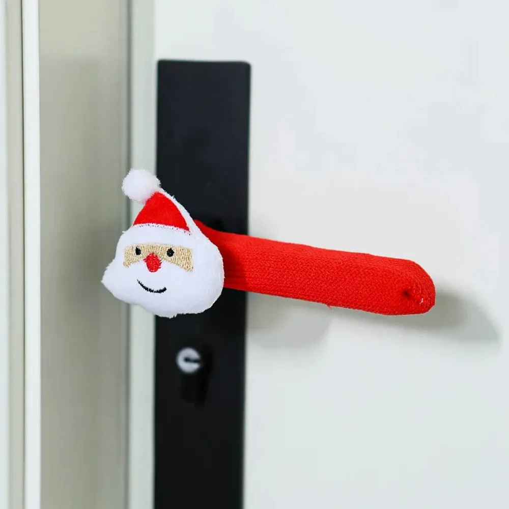 

Soft Santa Claus Door Handle Ornament Easy Install Gifts Santa Claus Covers Doorhandle Covers