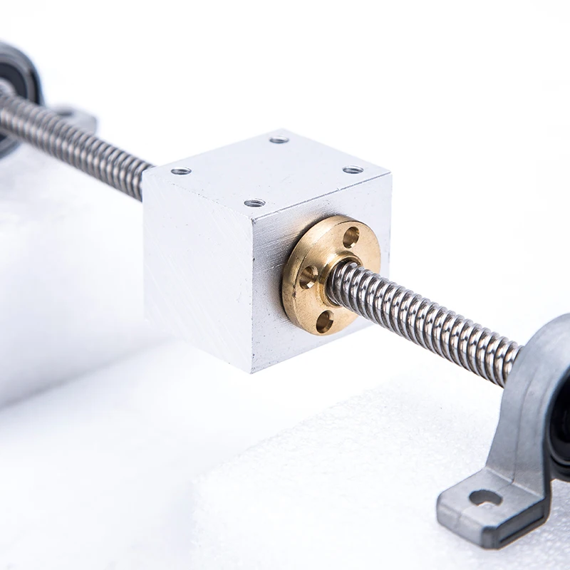T10 lead screw 10mm L250 300 400 500mm+Brass Copper Nut+KP000 or KFL000 Bearing Bracket+handwheel+Housing Bracket 3D Printer&CNC