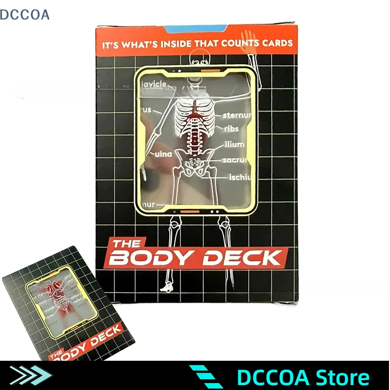 Human Anatomy Playing Cards The Body Deck Funny Transparent Human Anatomy Playing Cards Board Playing Magic Game For Party