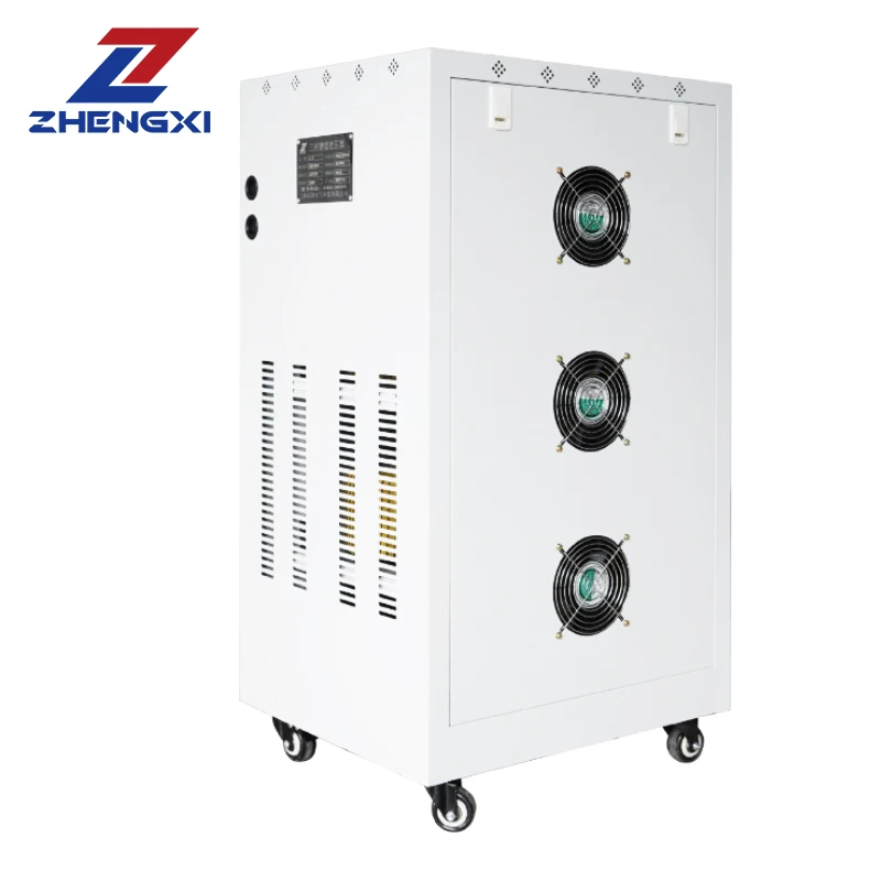 โรงงานราคา AVR อัตโนมัติ 30KVA 50KVA สามเฟส servo แรงดันไฟฟ้า Stabilizer Regulator 380V แรงดันไฟฟ้า Stabilizer พร้อมใบรับรอง