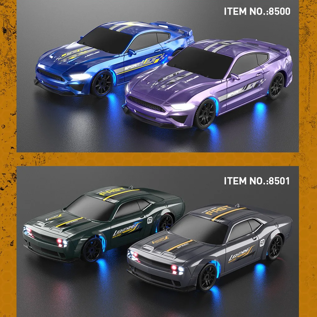 

1/43 Радиоуправляемый дрифтовый автомобиль с 7-цветными светодиодными фонарями RC Gyro RC 4WD 2.4G Автомобиль с дистанционным управлением Металлический корпус RTR Автомобили для мальчиков Подарок