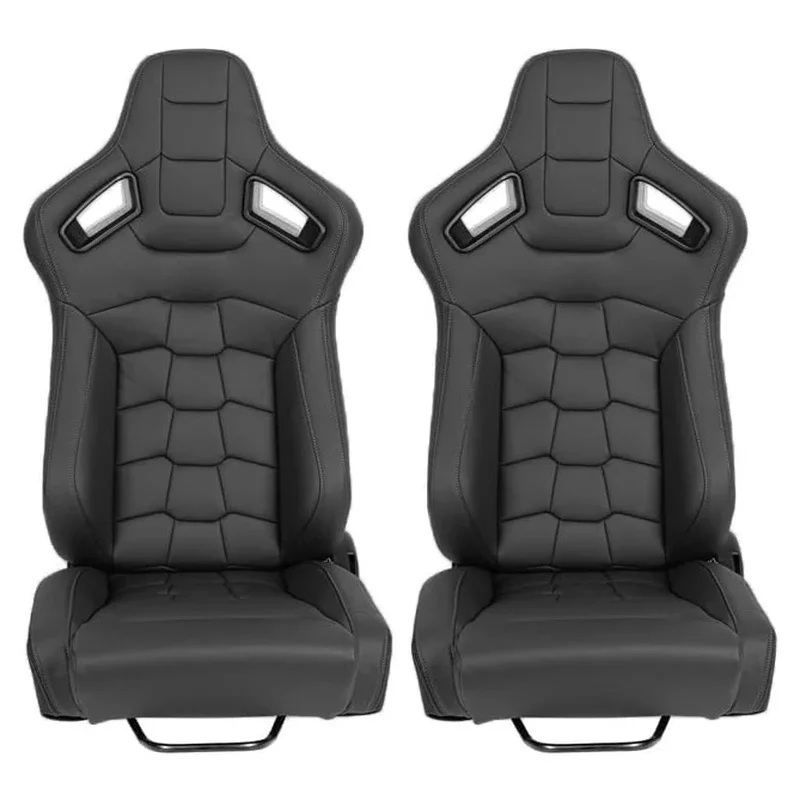 High Quality Black Leather Sim Racing Bucket Car Universal Fit