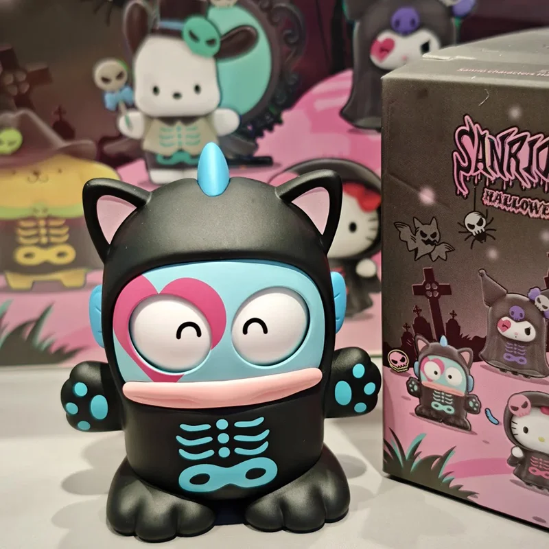 本物のサンリオハロウィンいたずらの夜シリーズブラインドボックスかわいい漫画フィギュアコレクション装​​飾品おもちゃミステリーボックスハロウィンギフト