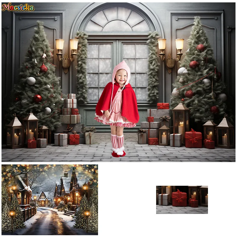 

Winter Photography Background Christma Xma Tree New Year's Eve Party Backdrop Kid Portrait Family Studio Prop Photo Banner