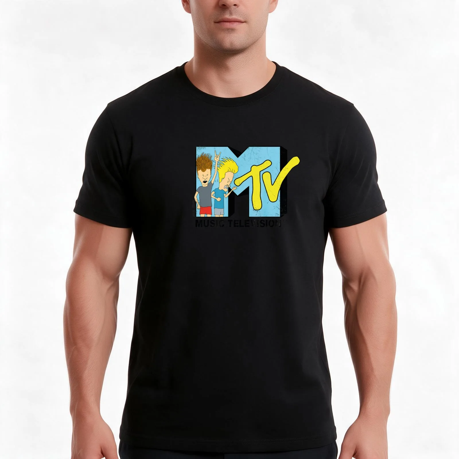 Beavis Butthead Beavis T-Shirt, Summer Casual Cotton Tee, Oversized Streetwear Tops, Vintage Graphic Print, Unisex Men Women