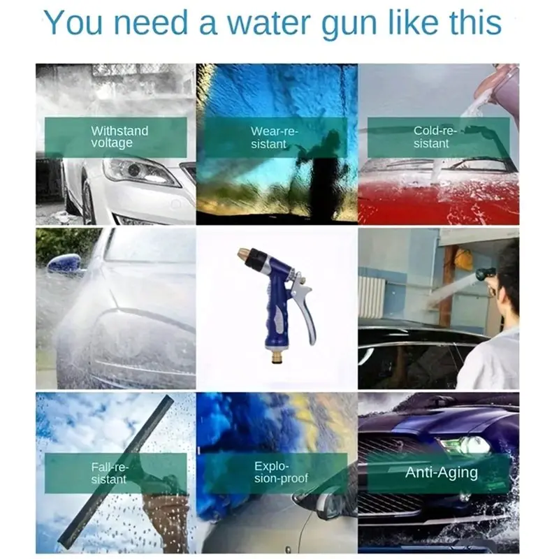 【LAST CHANCE】High Pressure Brass Nozzle Water Gun For Lawn, Garden& Car Wash-Durable Spray Tool
