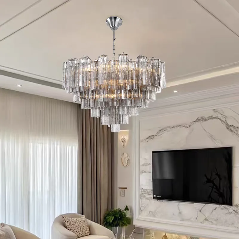 

Murano Glass Ceiling Chandelier Round Smoke Gray Glass Pendant Light For Dining Living Room Bedroom Murano Glass Chandeliers