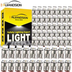 RUIANDSION Wholesale 50PCS E5 E5.5 Mini Screw Thread 5mm LED Bulb Model Truck Toy Car Replacement Bulb F5 Cool White Warm White