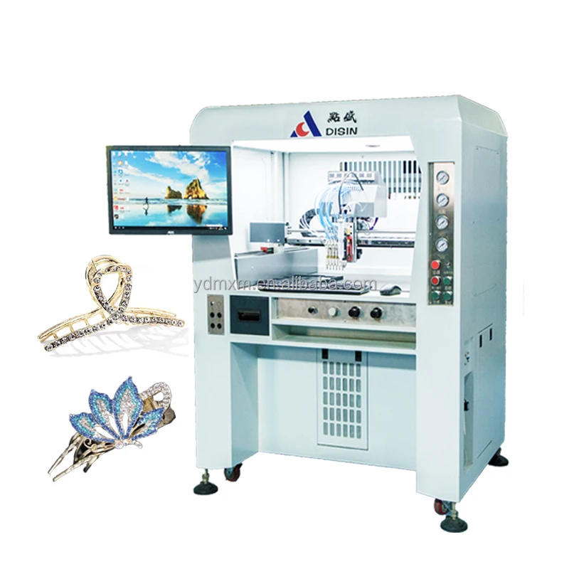 The Latest 3D Factory Full-automatic Glue Dispensing Suction Drilling Ring Gem Stone Setting Machine