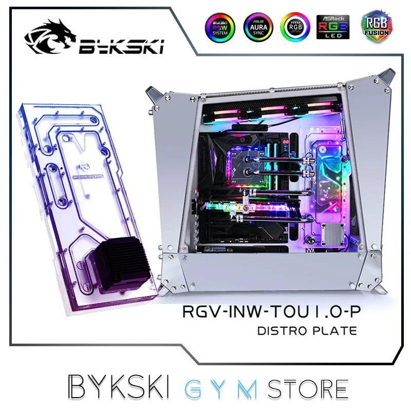 Bykski Distro Plate Solution For IN WIN TOU1.0 Case, 360 Radiator CPU GPU Block Reservoir DIY Water Cooling Kit,RGV-INW-TOU1.0-P