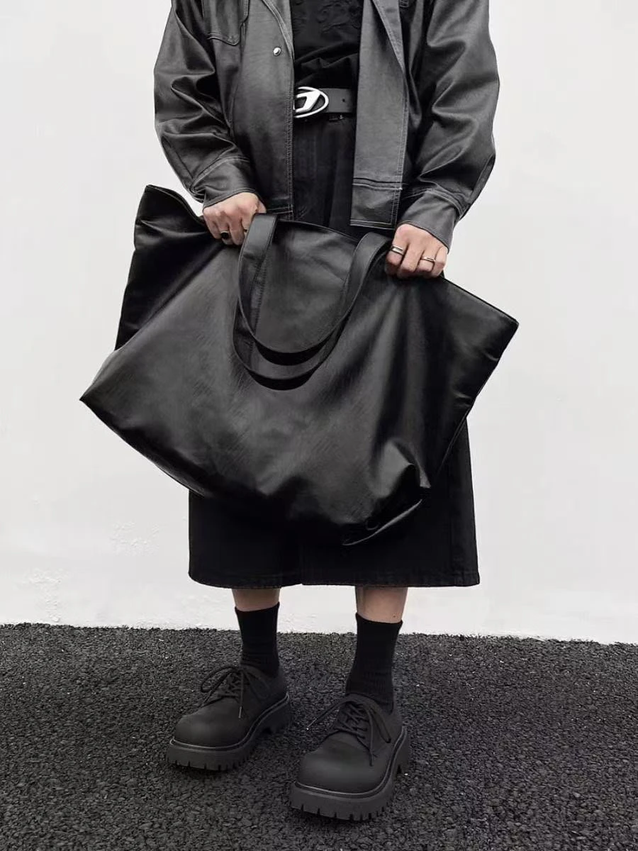 

Casual Large Capaci Soft Leather Single oulder Tote Bag for Men And Women Traveling Commuting And Studng