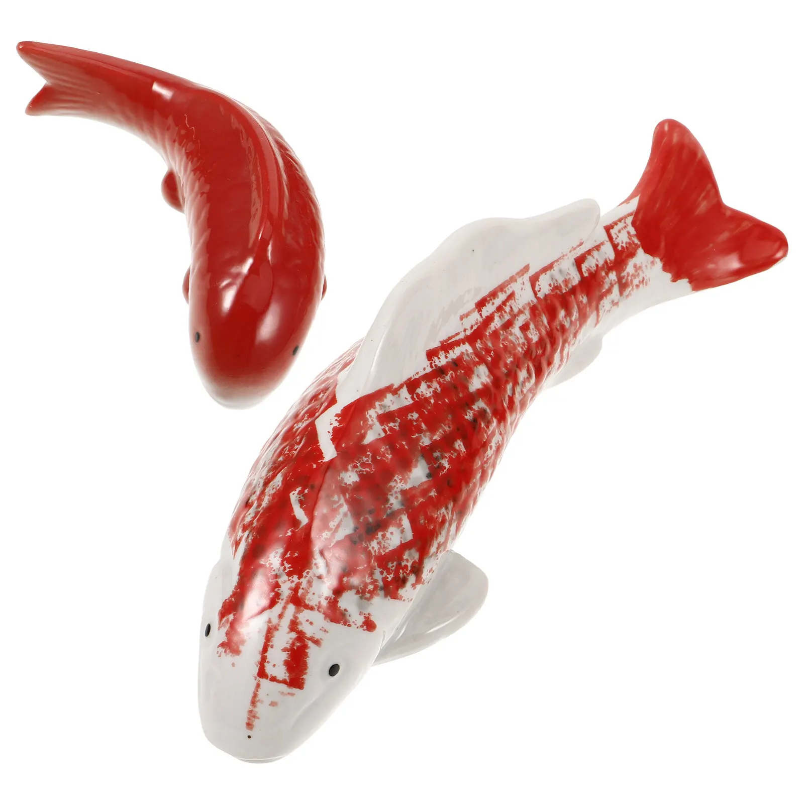 

2 шт. керамические статуэтки золотых рыбок, плавающие украшения для аквариума, реалистичные подводные фигурки для маленьких аквариумов, плавающие рыбки