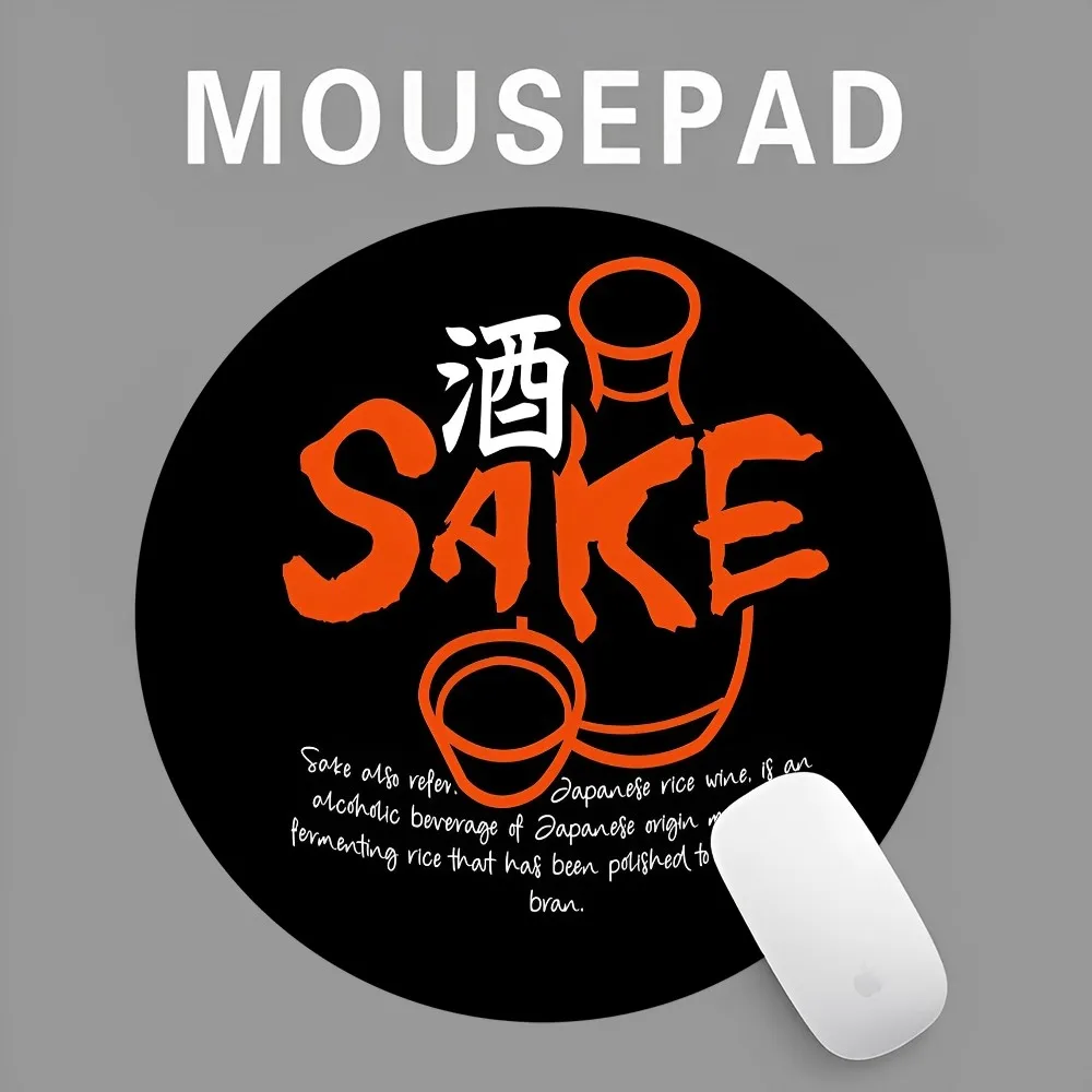 Japanese Sake MouseSub INS Tide Round Keyboard Polymères, Table, Students, Cabinet, Gamer, Desktop, Cup, Mats, DeskSub, Home Decor