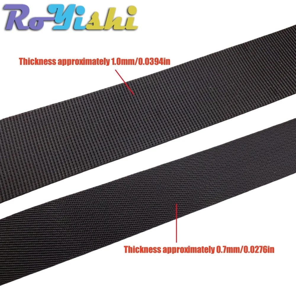 5 Yards Black Nylon Webbing Tape Backpack Strap Pet Collar Safety Belt Ribbon Band DIY Bag Clothing Sewing Accessories