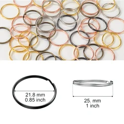 10/20/60/100PCS Metal Key Ring Detachable Split Key Ring for Home, Car, Office Key Accessories DIY Craft Making Kit (25mm)