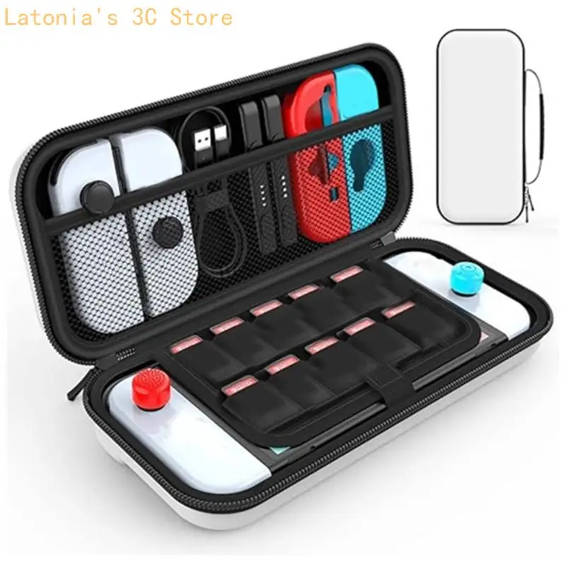 Travel Storage Case for NS Handheld Game System with Rigid Shell, Smooth Outer Cover and Carry Handle for Everyday Carry X3UB