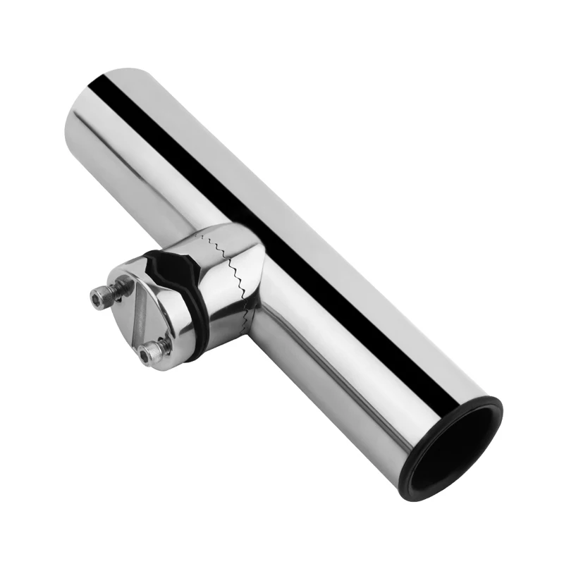 AndyMarine 360 Degrees Rotation Fishing Rod Holder Stainless Steel For Boat Clamp on Marine Hardware Adjustable Boat Accessories