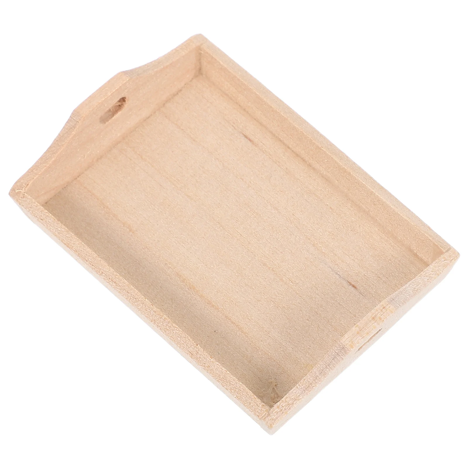 Mini Houten Broodbakje Keukenaccessoire voor Poppenhuis Decor Kinderen Fantasiespelset Beukenmateriaal Veilig Lichtgewicht Niet-kromtrekkend