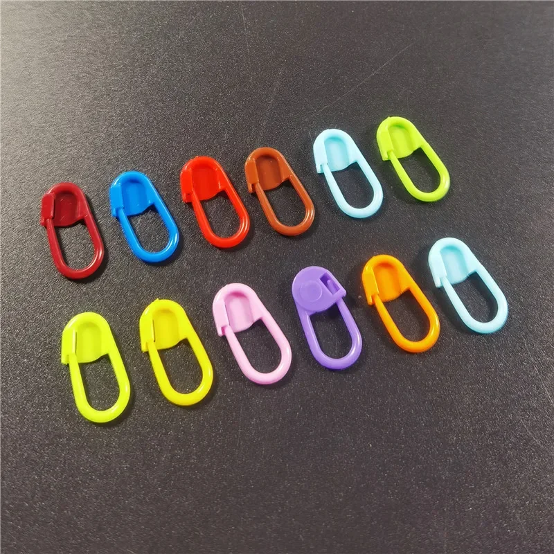 50-500 pz Colore Della Miscela Resina di Plastica Piccolo Clip di Bloccaggio Punto Marcatori Crochet Chiusura Strumenti di Lavoro A Maglia Ago Clip