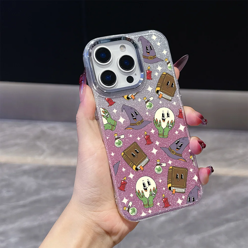 OPPO Realme 14 12 13 C75 C65 C63 GT3 C55 C33 C31 C30 Narzo 50 C35 Pro Plus 4G 5G용 마법의 책과 마법의 모자 도금 폰 케이스