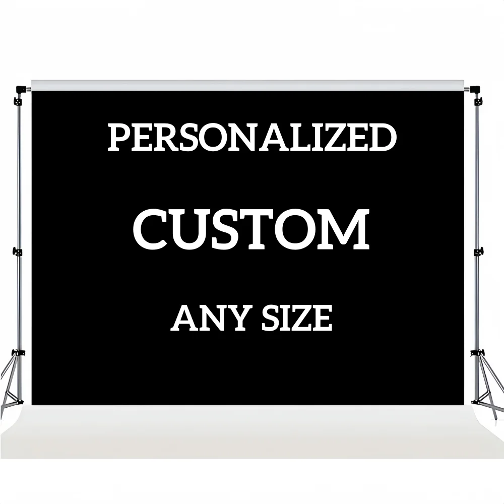 

Custom Background Personalized Banner Christmas and Halloween Backdrops for Birthday Party Banner Photocall Wedding Photo Studio