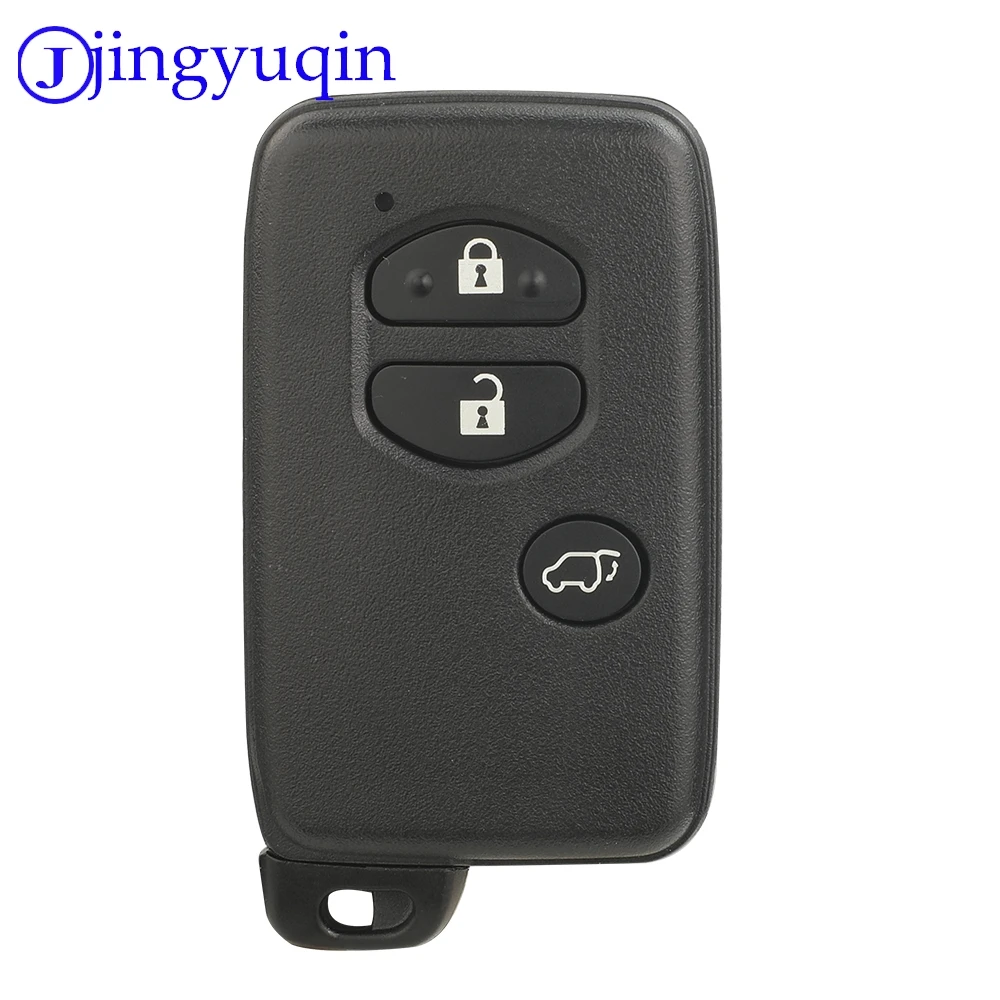 Jingyuqin 3/4Buttons For Toyota 4Runner Land Cruiser Prius 2010-2013 Smart Remote Car Key Shell Fob Uncut Blade Replacement