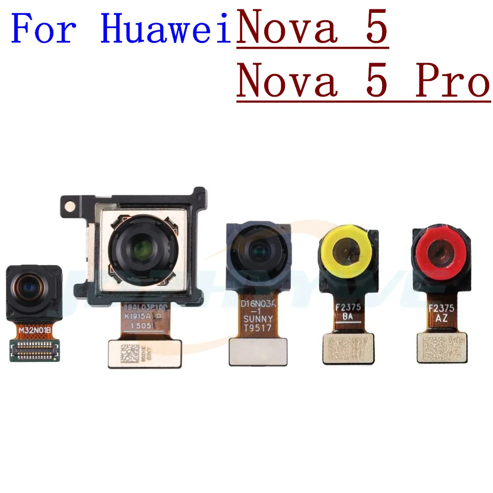 Original Tested Back Big Rear Main Camera Module For Huawei Nova5 Nova 5 Pro Small Facing Front Camera Flex Cable