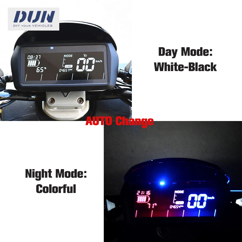 Display del tachimetro colorato con percezione della luce che utilizza direttamente per Niu Scooter N1S/U +