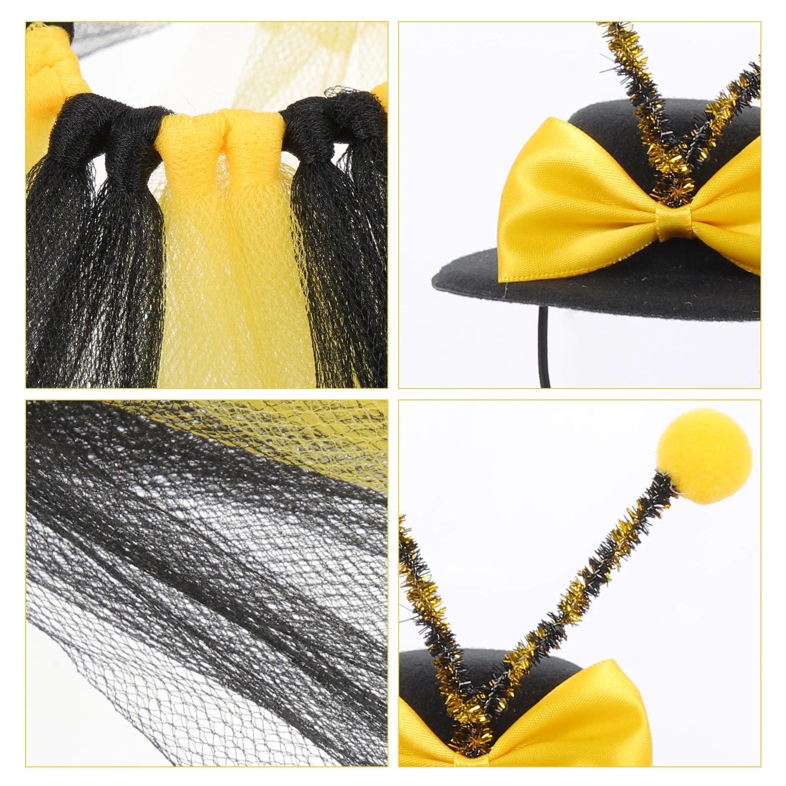

1 Set Puppy Bee Skirt Clothes Outfit Party Halloween Cosplay Wearable Gauze Easy Wear Adorable Pet Costume For Halloween Dog