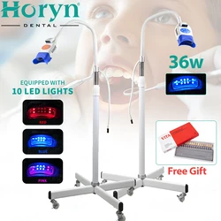 36W Dental Cold Light LED Teeth Whitening Machine Desk Tooth Bleaching Lamp Portable Mobile Stand