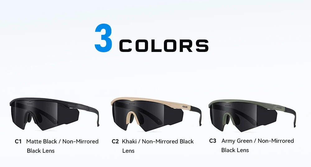 KDEAM Taktische Schutzbrille 3-Linsen-Set, winddicht, CS-Schießen, kugelsichere Militär-Sonnenbrille, Motorrad-Nachtfahrbrille – Detail 6