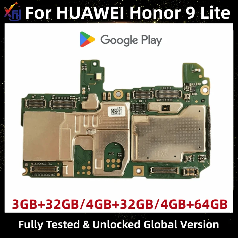 Mainboard for Huawei Honor 9 Lite, 32GB, 64GB, Global ROM, Original Unlocked Logic Board, LLD-L31