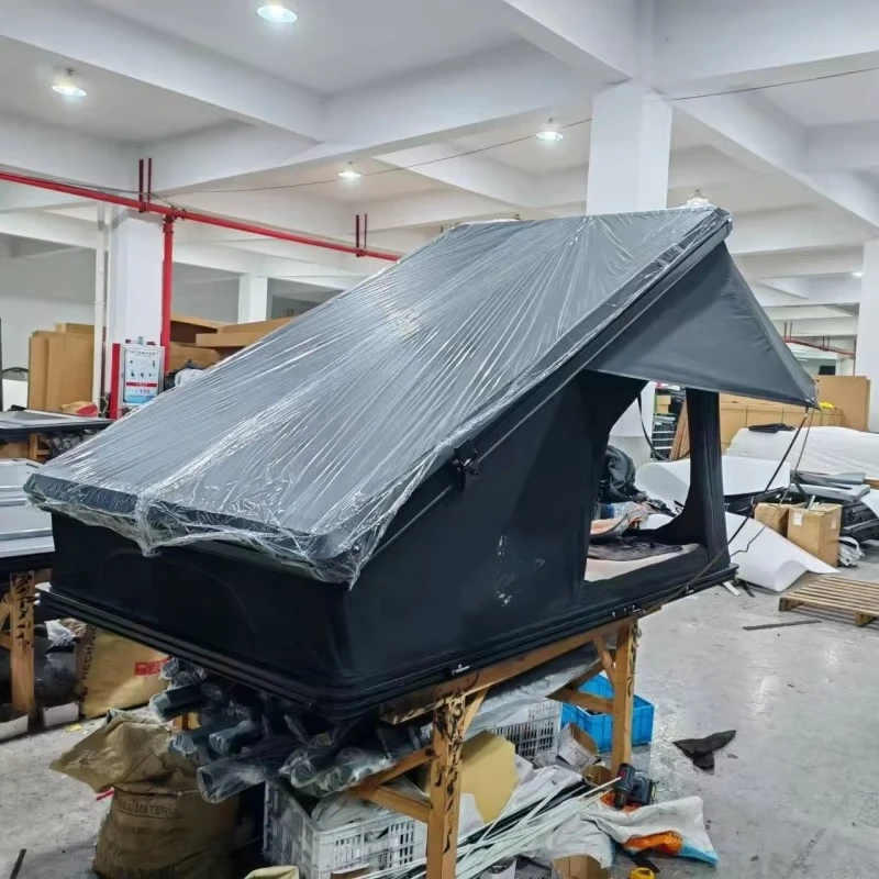 DrunkenXp New Style High Ending 1.45m Width Aluminum Triangle Roof Tent Clamshell Roof Top Tent