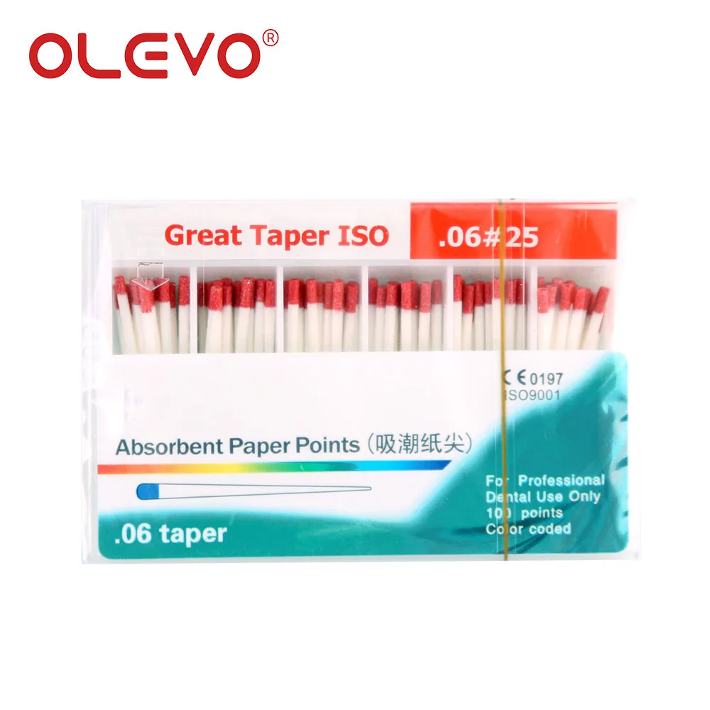 OLEVO Dental Absorbierende Papierpunkte Endodontische Baumwollfaserspitzen Wurzelkanalzähne Reinigungsspitze 02 04 06 Kegel Zahnarztmaterialien – Detail 7
