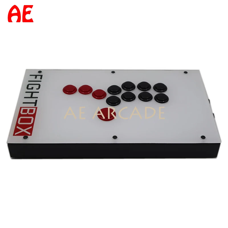 

All Buttons Hitbox Style Arcade Joystick Fight Stick Game Controller For PS5/PS4/PS3/PC Sanwa OBSF-24 30 White Fightbox