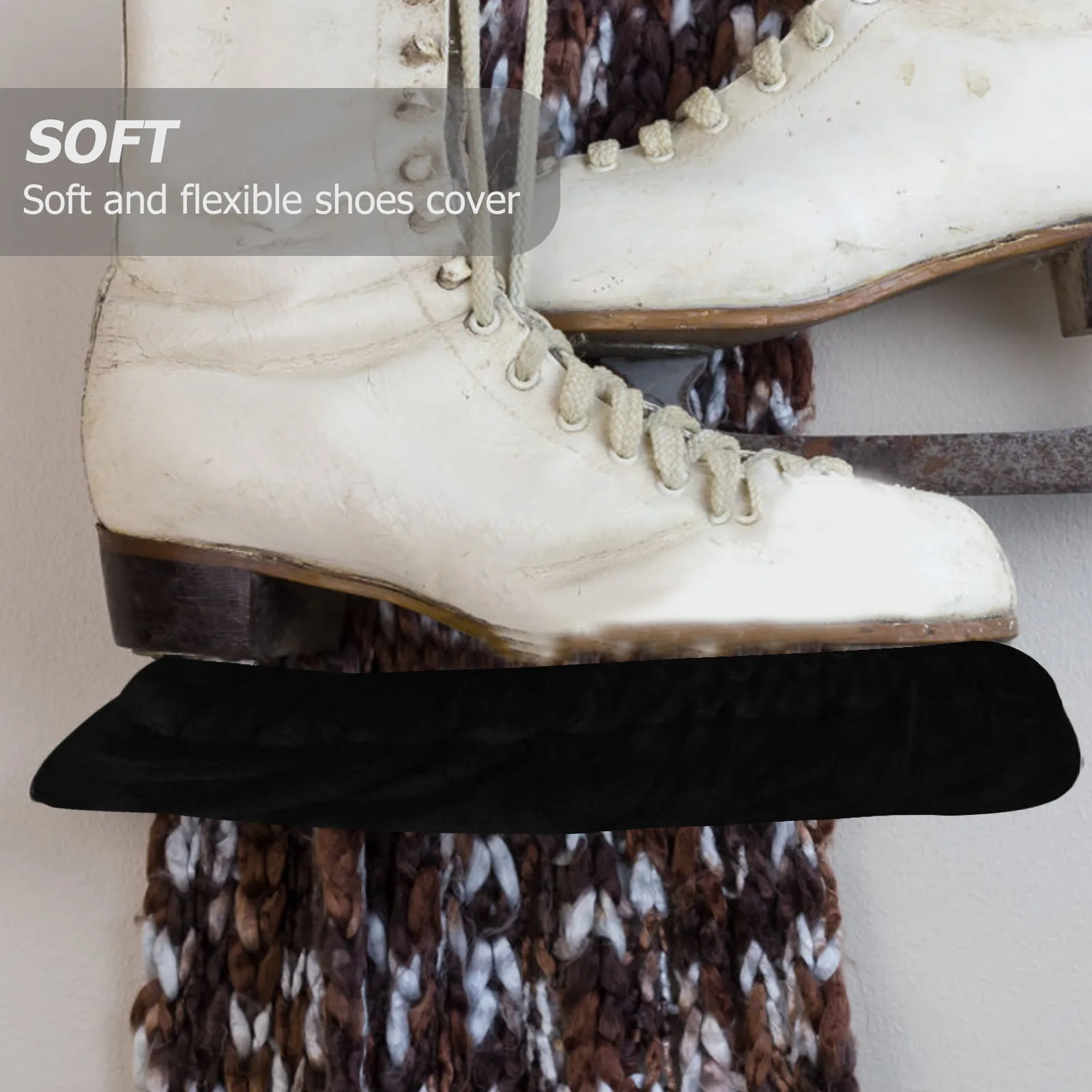 

1 Pair Ice Blade Protector Cover Elastic Flannel Skating Shoes Guard For Hockey Blades Washable Skate Covers Skating Supplies