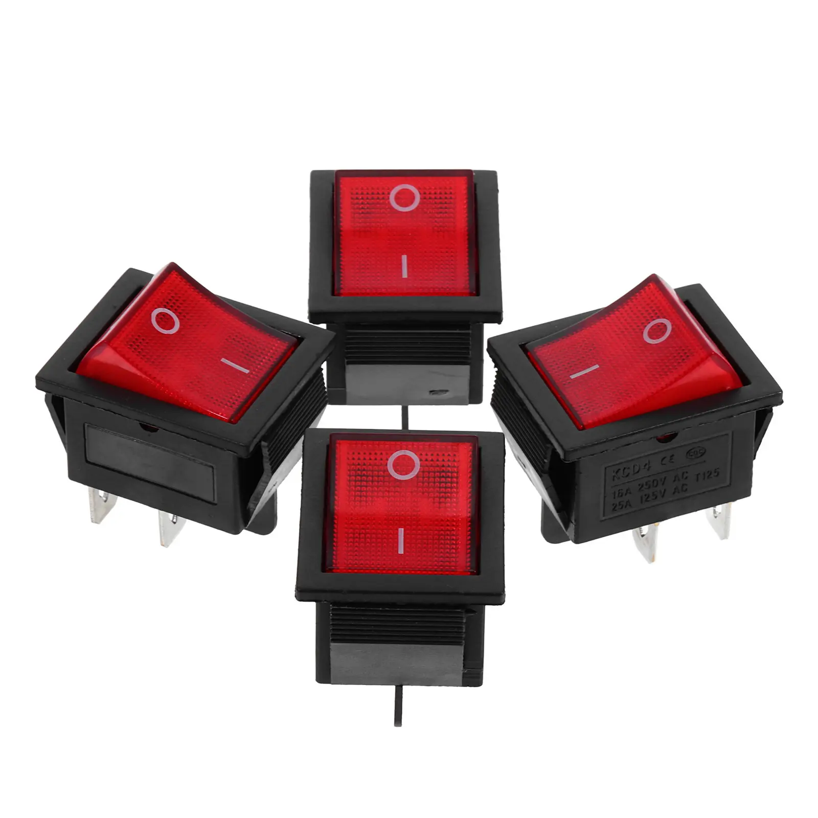 4Pcs Rocker Power Generator Control Panel High Performance Easy Install Engine Stop Essential Accessory