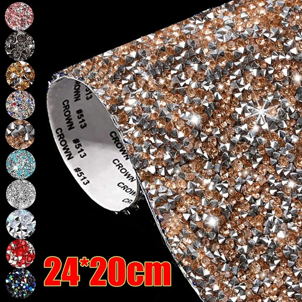 Crystal Rhinestone Sheet Bling Bling Sticker DIY Glitter Paster Home Party Car Decoration Gifts Trim Applique