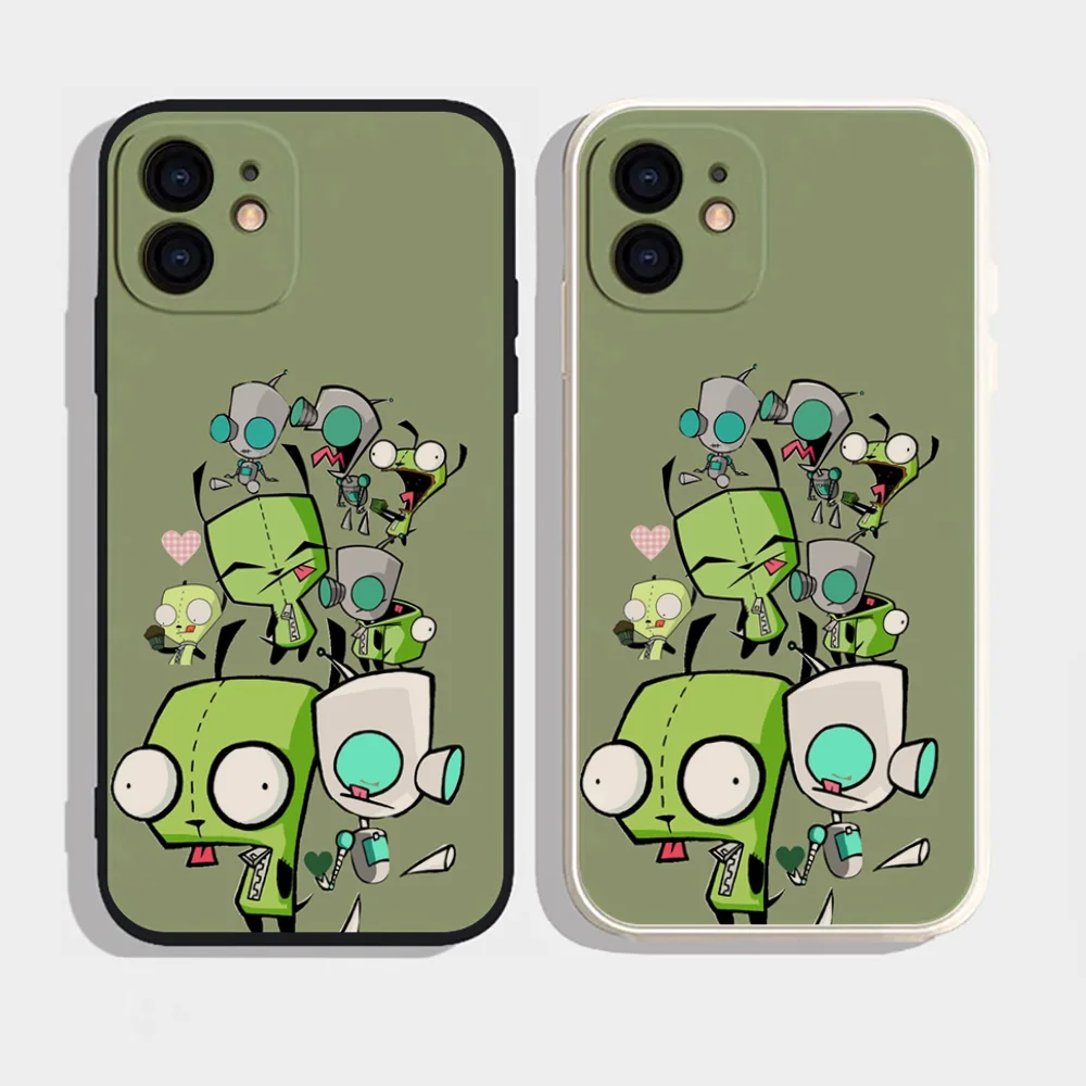 

Чехол для телефона Epc I-Invader Z-Zim с рисунком, мягкий силиконовый чехол для iPhone 16, 15, 14, 13, 12, 11 Plus Pro Max Plus