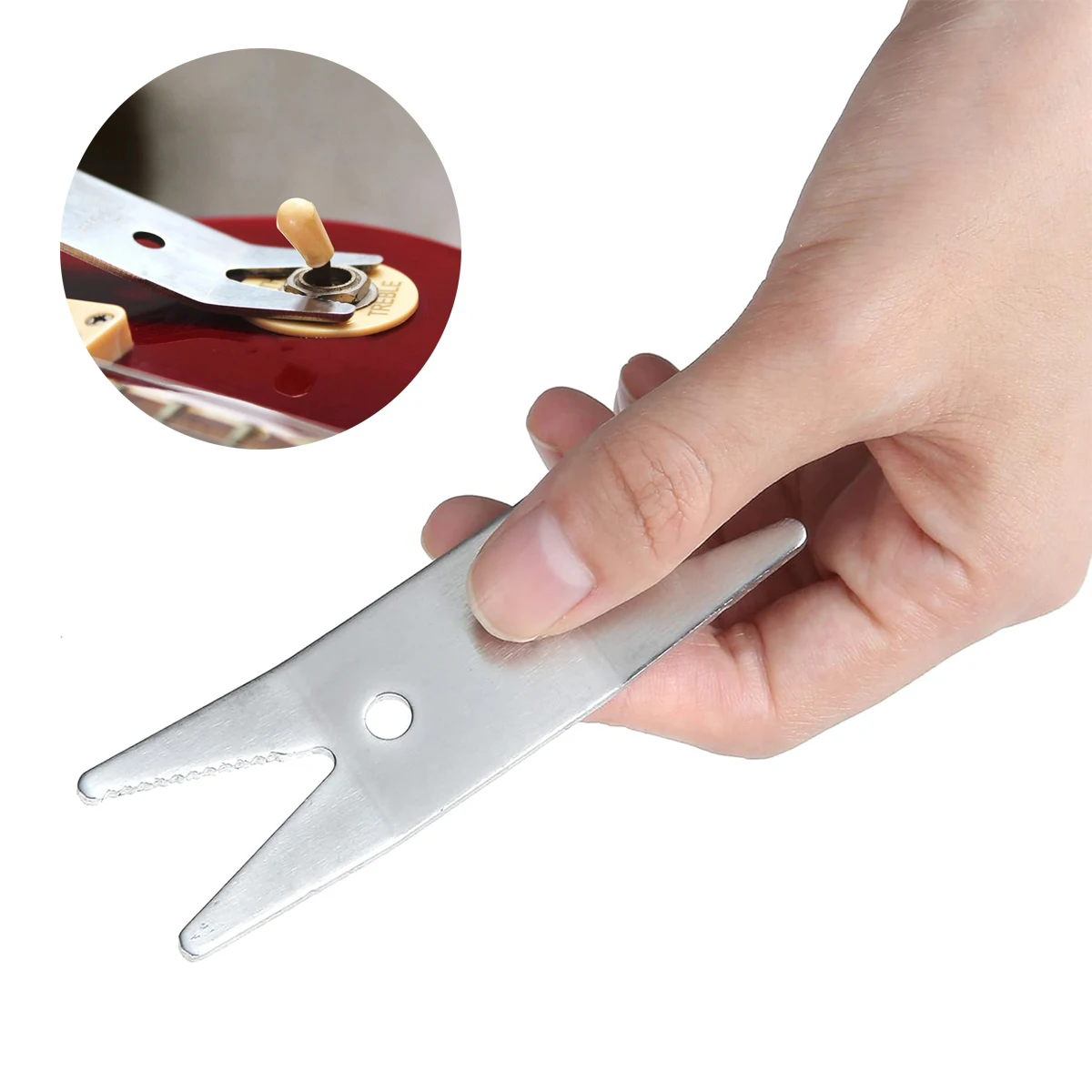 Miwayer 1PC All-in-One Guitar Maintenance Wrench - Multi-Function Tool for Tightening Hex Nuts, Jacks and Control Knobs