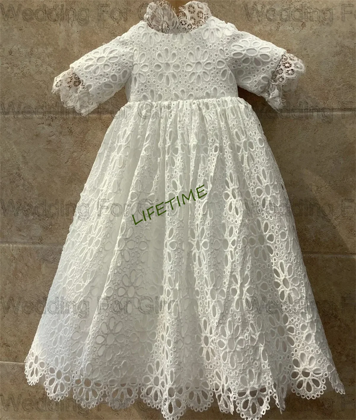 Ivory Lace Flower Girl Dresses For Wedding Princess Daughter Toddler Pretty Pageant Formal First Communion Gowns