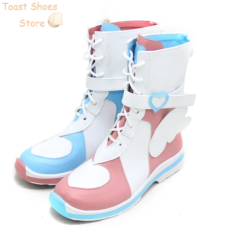 Amamiya Kokoro Cosplay Shoes Halloween Carnival Boots Vtuber Cosplay Prop PU Shoes Costume Prop