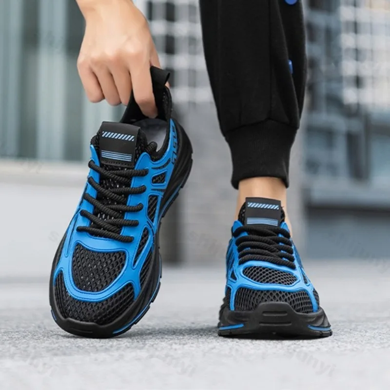 

Мужская модная повседневная спортивная обувь с нишевым дизайном, новинка 2023 года, весенние дышащие удобные универсальные кроссовки на низкой платформе с сеткой