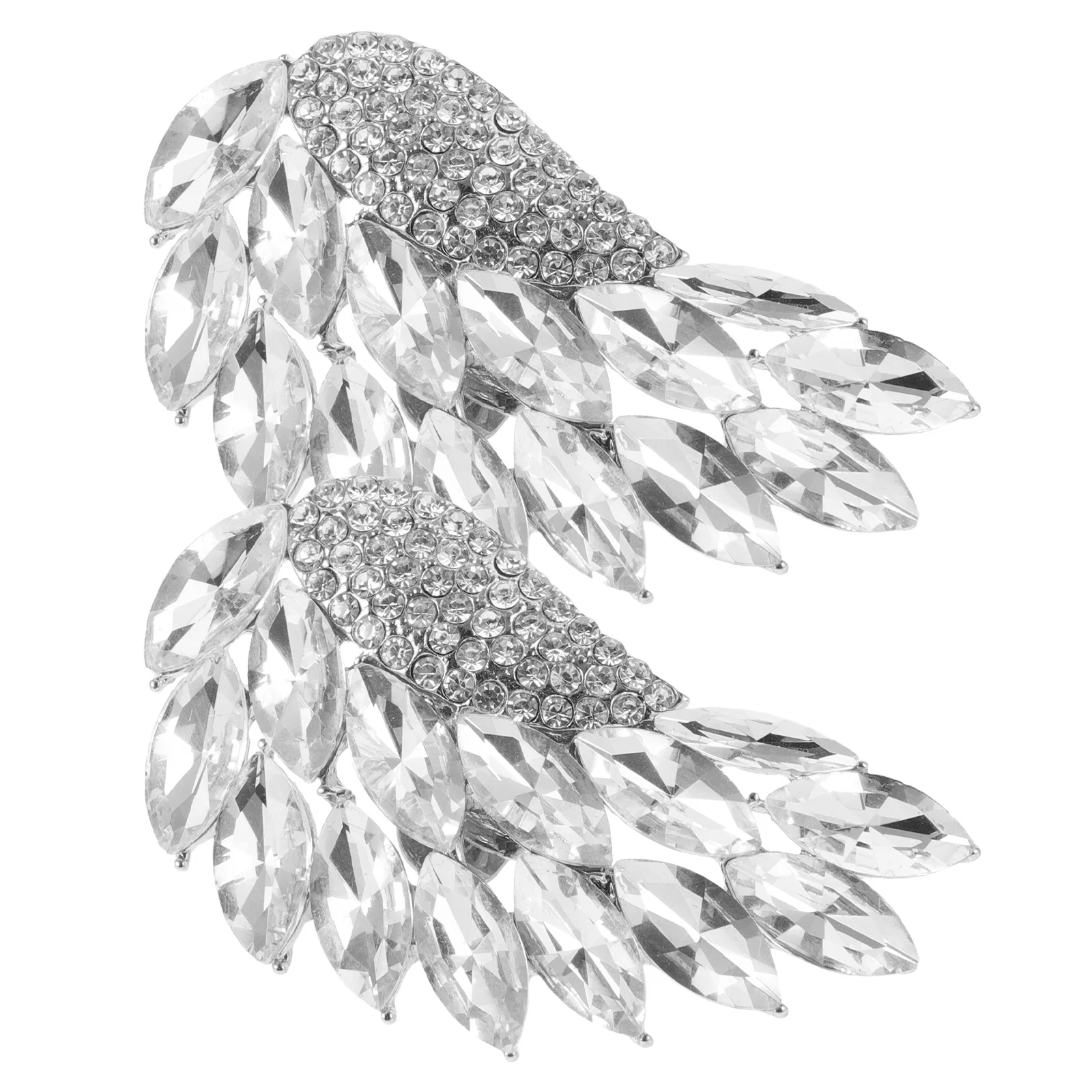 

2pcs Shoe Flowers For Heels Rhinestone Buckle Clips Detachable Bridal High Heel Decor Jewelry Accessories Silver