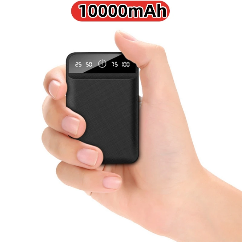 

10000mAh Mini Power Bank Dual USB Portable Charger Powerbank for iPhone 15 14 Huawei Samsung Xiaomi Fast Charging Spare Battery