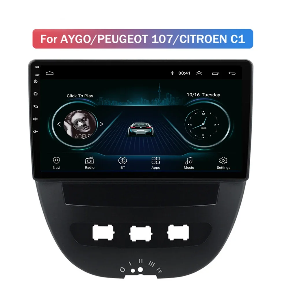 

Автомагнитола для Peugeot 107, Citroen C1, Android 13, 2DIN, мультимедийный видеоплеер, GPS-навигация