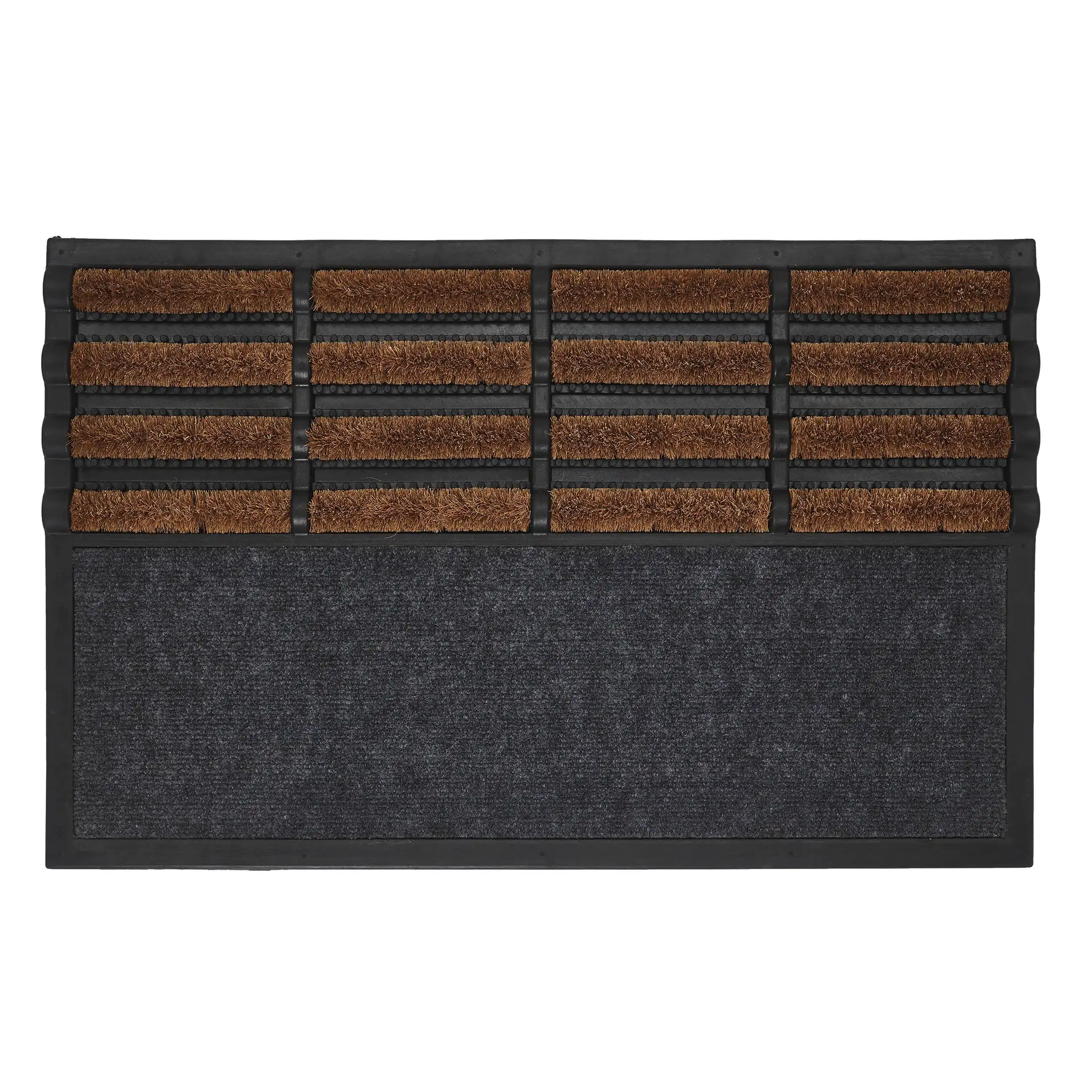 

Hardy Black Boot Scraper Coir Outdoor Doormat, 18 x 30